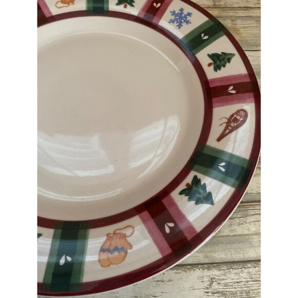 Pfaltzgraff Snow Bear Christmas 13" Chop Plate Serving Platter Pre-owned - Picture 4 of 7
